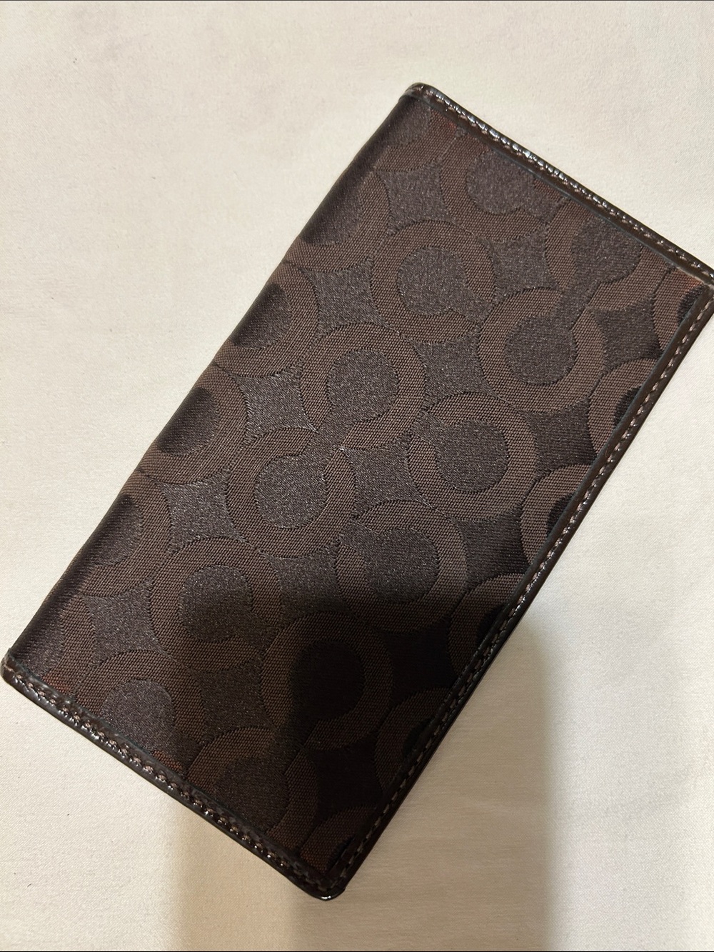 Coach Brown Signature Long Card Holder Wallet